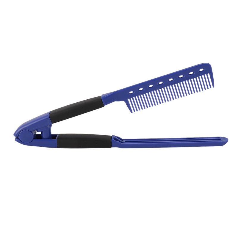V Shaped Hair Straightener Comb Hairdressing Styling Anti Static Heat Resistant Flat Straightening Comb - Image 1