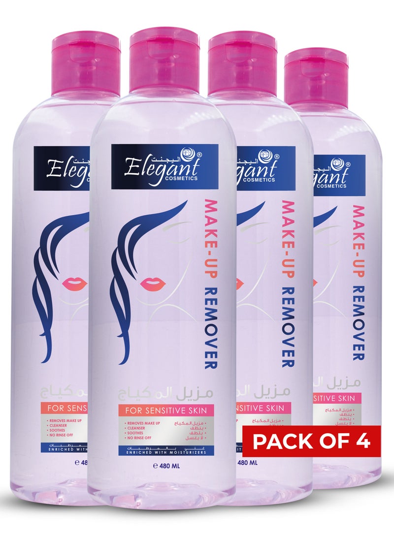 AFS Elegant Elegant Makeup Remover 480 ML Micellar Water Pack of 4  - Image 1