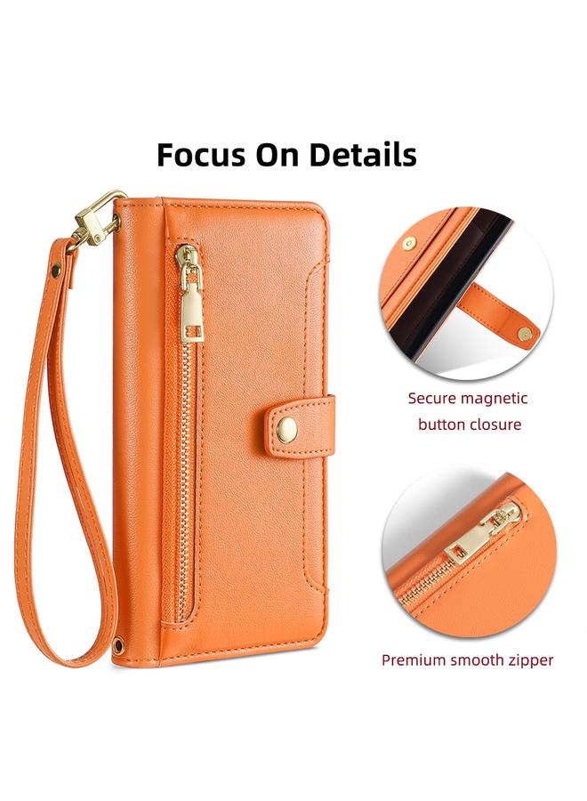 Zaboon Case For Infinix Note 40 4G Sheep Texture Cross-body Zipper Wallet Leather Phone Case - Image 3