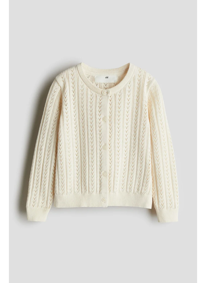 اتش اند ام Pointelle-Knit Cotton Cardigan