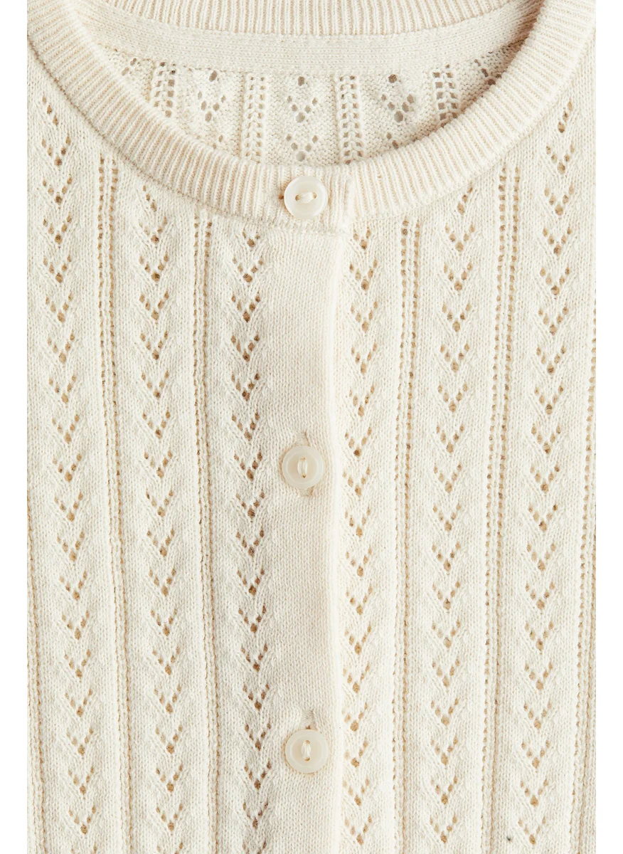 اتش اند ام Pointelle-Knit Cotton Cardigan