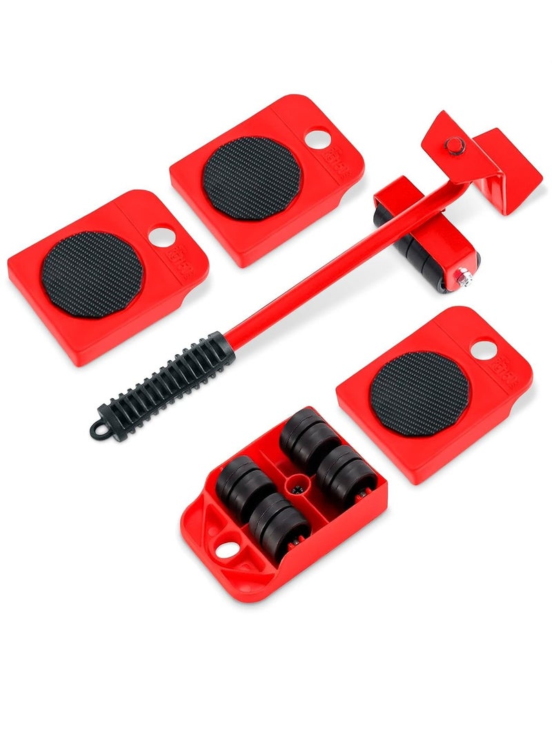 5 Packs Furniture Lifter,Heavy Furniture Moving System Lifter Kit with 4 Slider,Furniture Slides Kit,Heavy Furniture Roller Move Tools,Up to 200kg/440 lb - Image 1