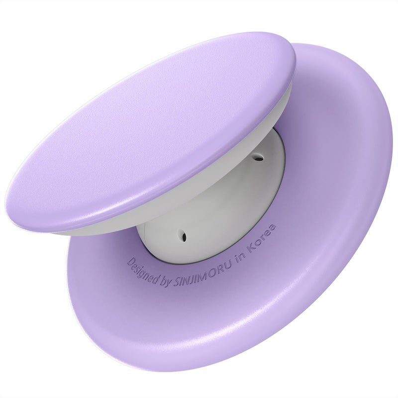 Sinjimoru for MagSafe Phone Grip, Soft Silicone Magnetic Finger Grip for iPhone 17/16/15/14/13, Comfortable One-Touch Holding, M-Tap Tok Lavender - Image 1
