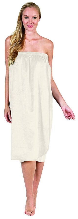Cloud 9 Women's Plush Microfiber Knee Length Spa Wrap, Simple Body Wrap, Microfiber, Elasticized Top with touch-and-close fasteners, Machine Washable, 32 inch length, Soothing Sand - pzsku/Z0757FC4D4DDF5B55D607Z/45/_/1744137234/f19190fb-4044-47f4-9841-3cea606ef298