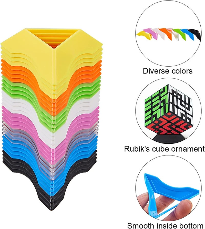 D ETERNAL حامل مكعبات للألغاز ومكعبات روبيك السحرية (مجموعة من 3 قطع) (أحمر) - Image 4