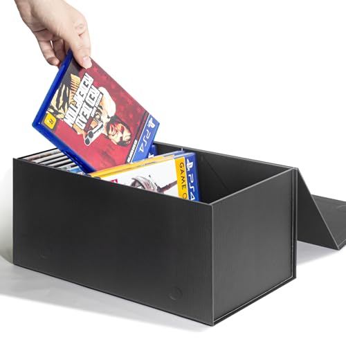 tutata Video Game Storage Boxes BluRay Storage Boxes Magnetic Video Game Box Protector Case Store Up to 20 Cases 1 Pack - Image 1