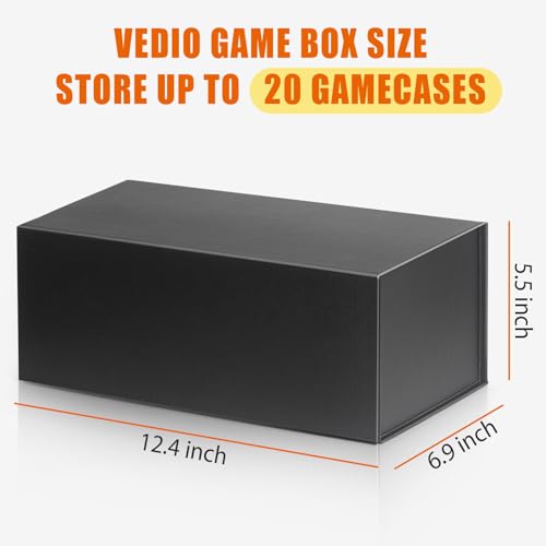 tutata Video Game Storage Boxes BluRay Storage Boxes Magnetic Video Game Box Protector Case Store Up to 20 Cases 1 Pack - Image 3