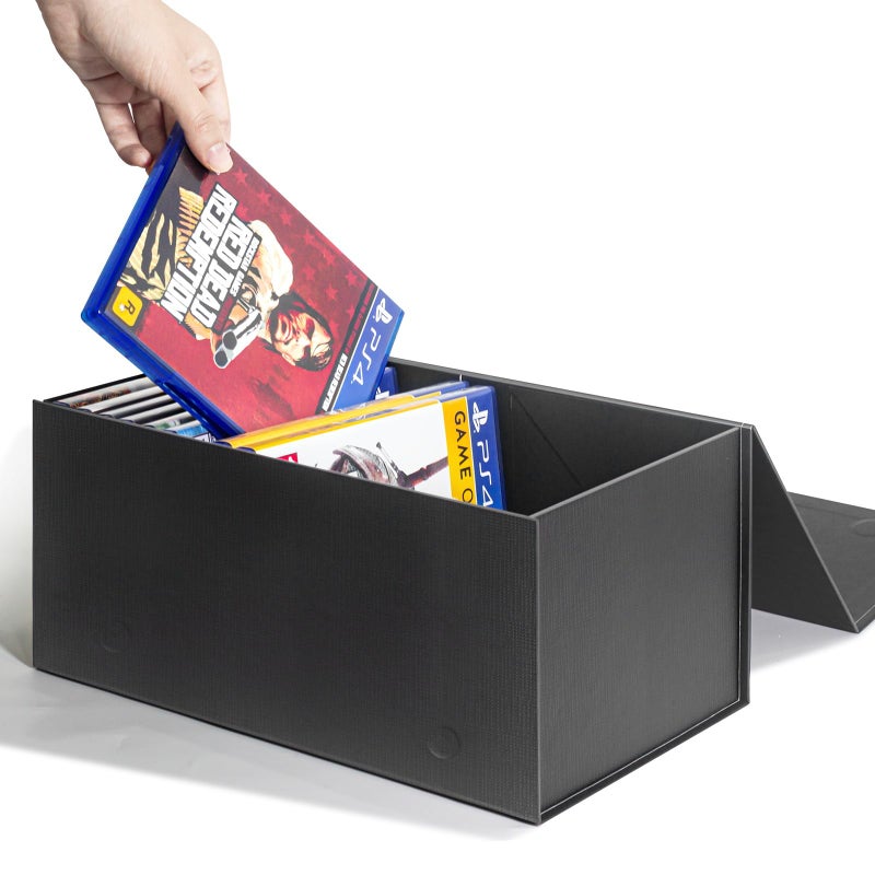 tutata Video Game Storage Boxes BluRay Storage Boxes Magnetic Video Game Box Protector Case Store Up to 20 Cases 1 Pack - Image 2