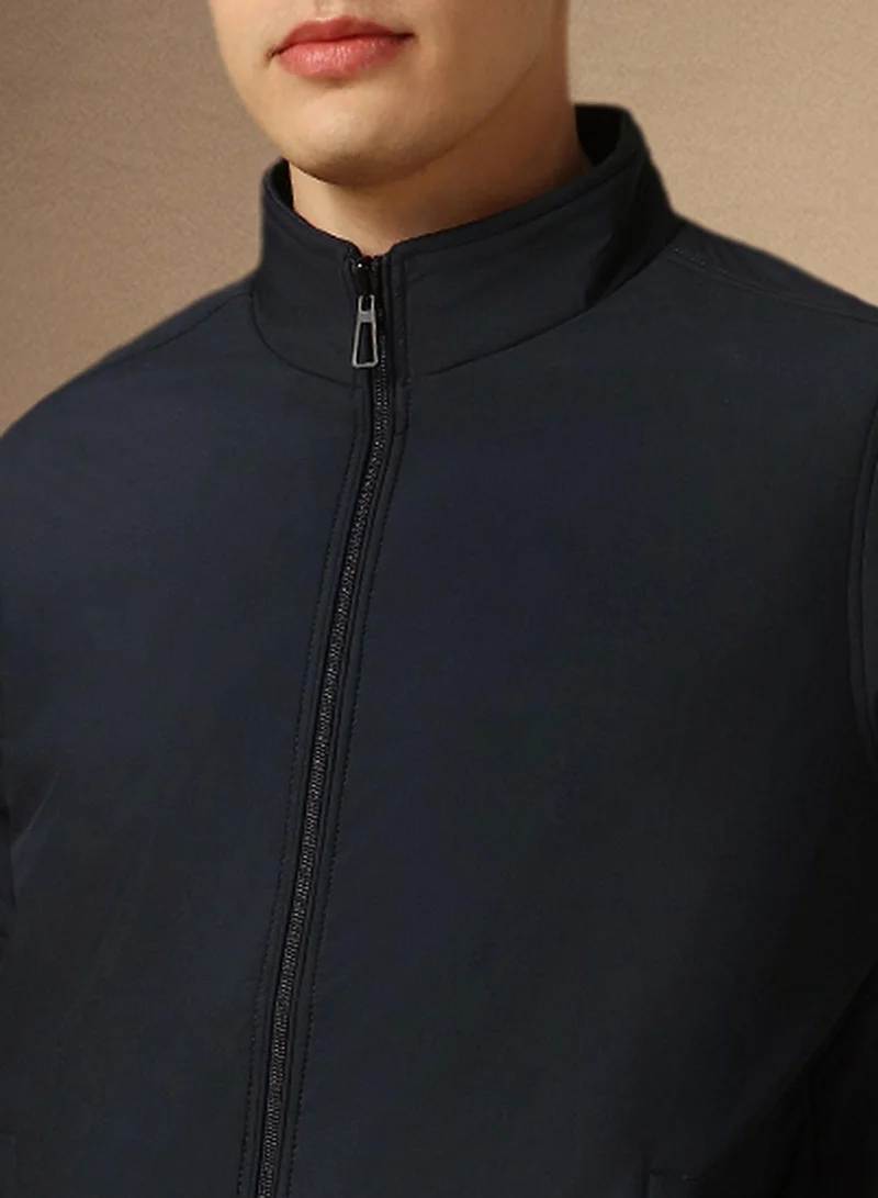 Dennis Lingo Navy Men's Navy 100% Polyester Solid Regular Fit Jacket for Men | Best Price UAE