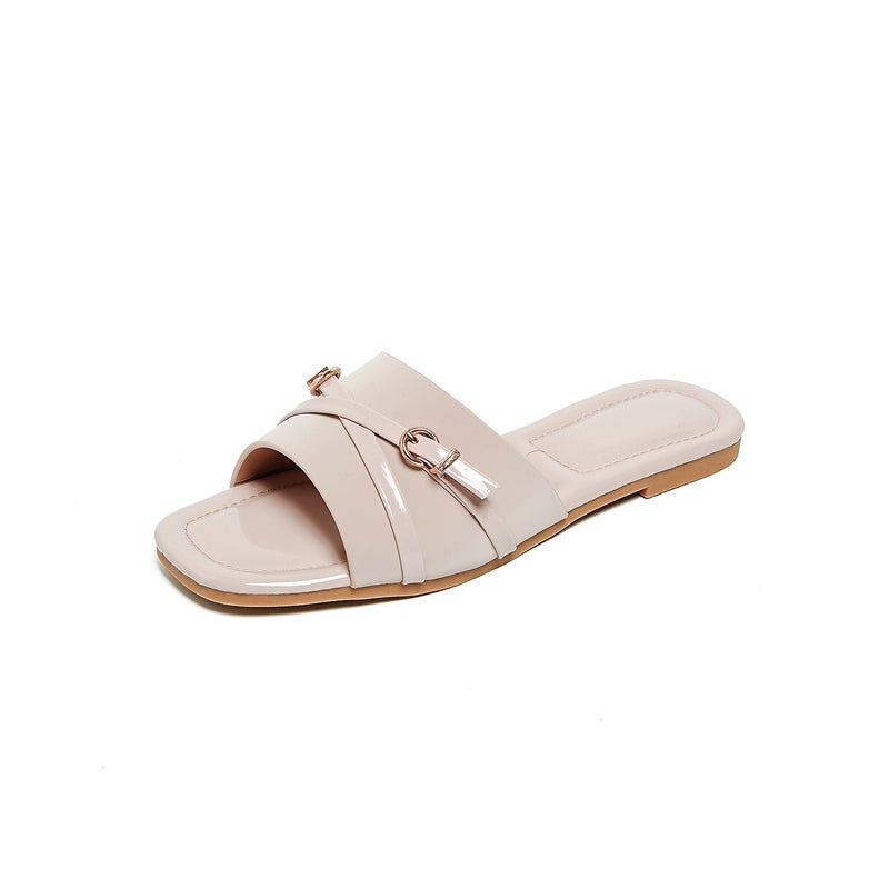 النمط البوهيمي 2025 Sandals النساء الجديدة مع Rhinestones ، شاطئ عصري ناعم مبيع حذاء مسطحة متعددة الاستخدامات للاستخدام في الهواء الطلق - Image 4