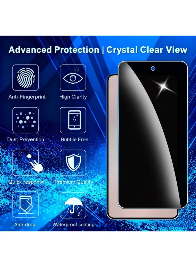 Muzz [2 Pack] Privacy Screen Protector for Samsung Galaxy S25 Edge, Anti-Spy 9H Tempered Glass, Full Coverage, Scratch Resistant,28 ° Full Screen Anti-peeping (Samsung Galaxy S25 Edge) - Image 5