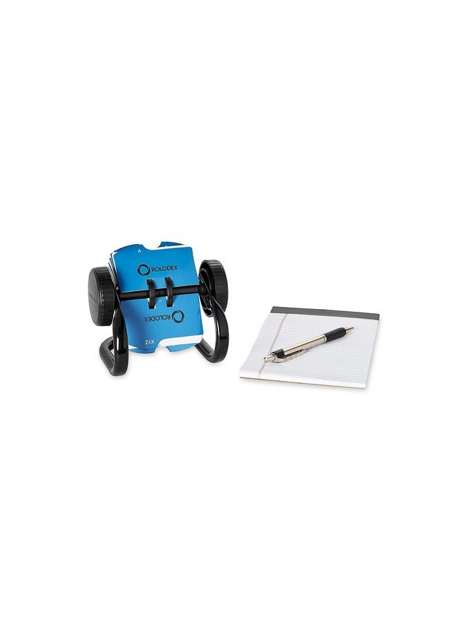 Rolodex - Mini 66700 Open Rotary Card File Holds 250 1 3/4 X 3 1/4 Card Size Black - Image 1