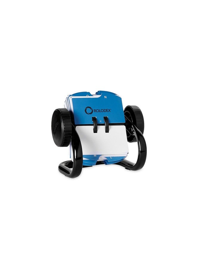 Rolodex - Mini 66700 Open Rotary Card File Holds 250 1 3/4 X 3 1/4 Card Size Black - Image 1