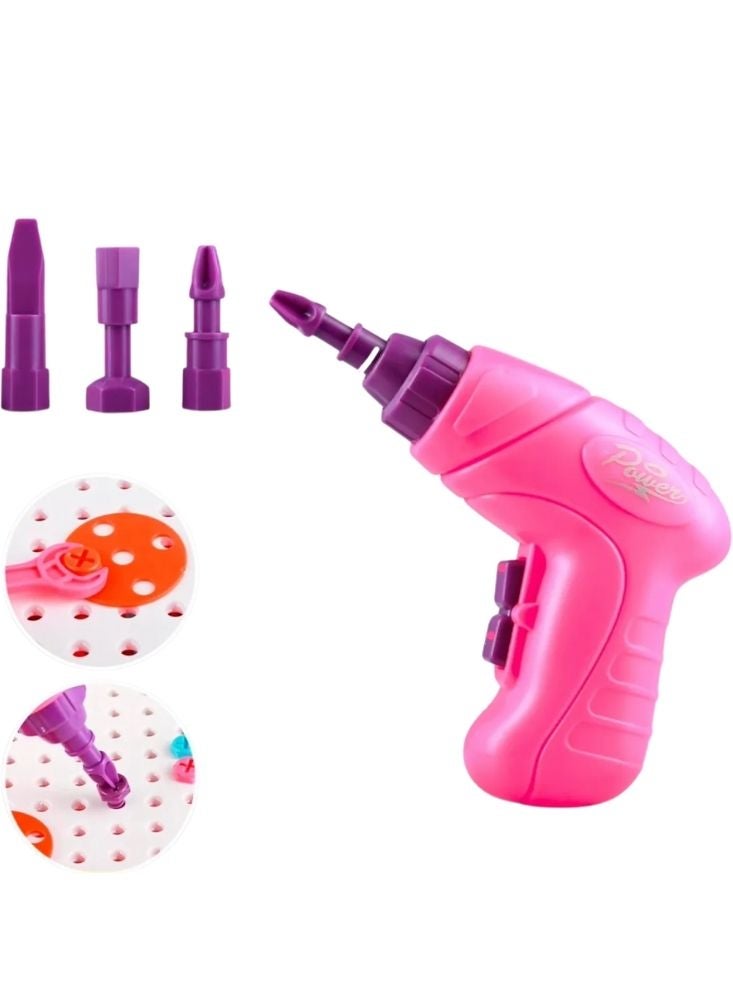 Premium Kids DIY Electric Drill Construction Toy Set – Creative Engineering Play Kit with Screws, Shapes & Storage Case, Improves Motor Skills & Problem Solving (Ages 3+) - Image 2