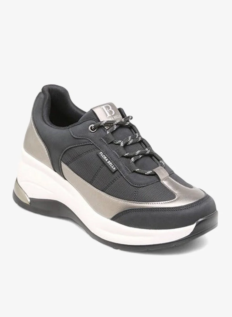 Women Panelled Sneakers with Lace-Up Closure