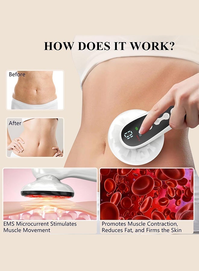 نورا جهاز تدليك السيلوليت الكهربائي الاحترافي ذو 6 رؤوس مع تدفئة وموجات فوق صوتية | جهاز نحت الجسم للبطن والخصر والذراعين والساقين - Image 2