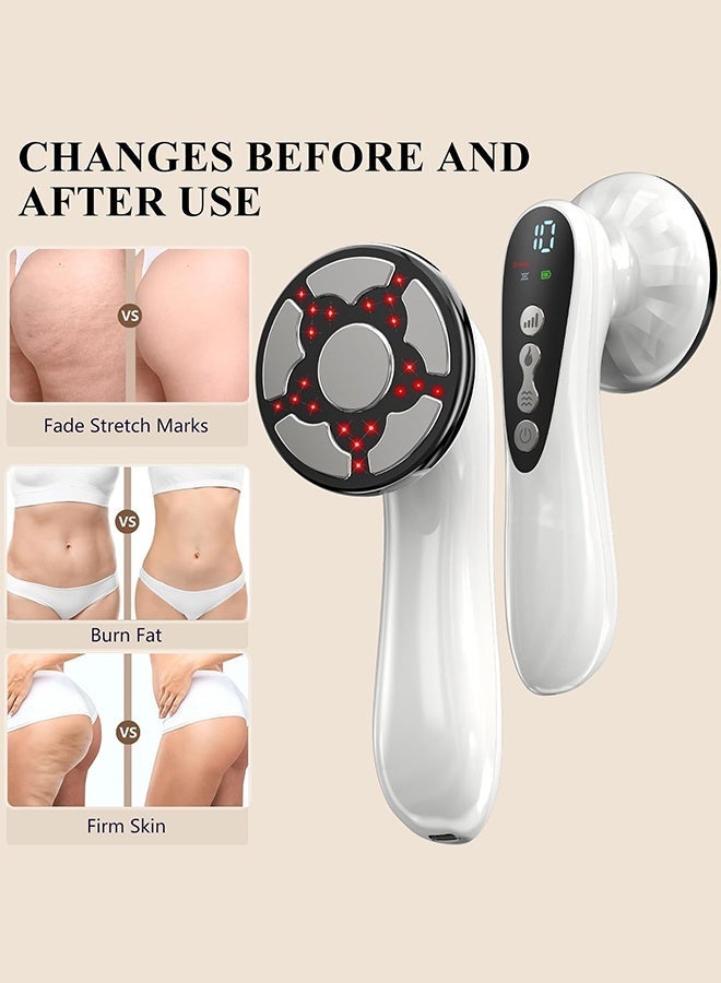 نورا جهاز تدليك السيلوليت الكهربائي الاحترافي ذو 6 رؤوس مع تدفئة وموجات فوق صوتية | جهاز نحت الجسم للبطن والخصر والذراعين والساقين - Image 5