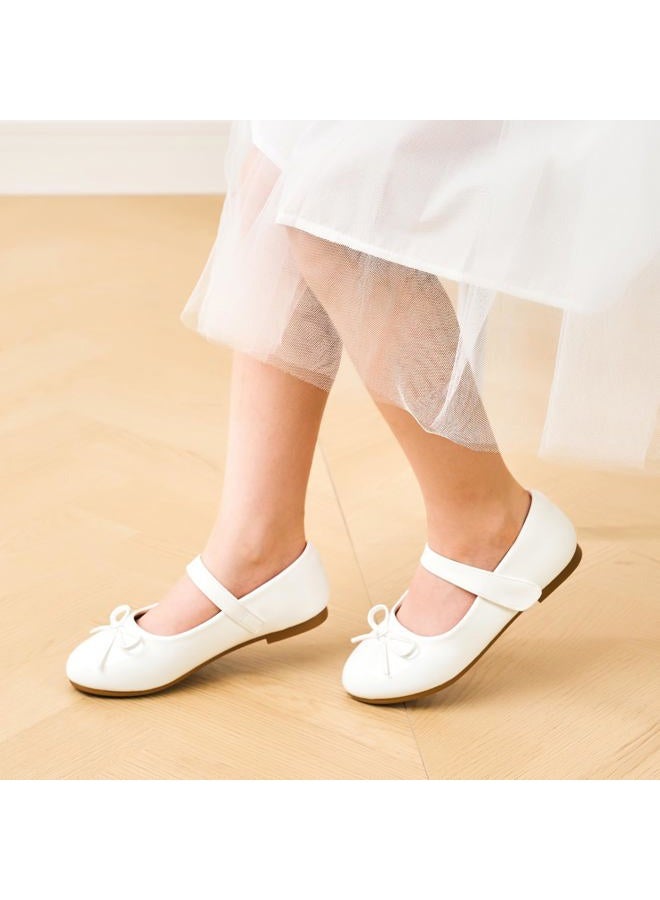 Stelle أحذية ستيل للبنات من نوع ماري جين للمدرسة مع زهور لحفلات الزفاف والزي الرسمي (للصغار/الأطفال الصغار/الأطفال الكبار)، 1-أبيض، 9 صغار - Image 5