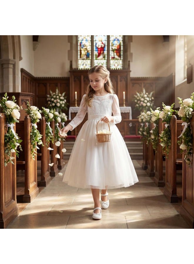 Stelle أحذية ستيل للبنات من نوع ماري جين للمدرسة مع زهور لحفلات الزفاف والزي الرسمي (للصغار/الأطفال الصغار/الأطفال الكبار)، 1-أبيض، 9 صغار - Image 3