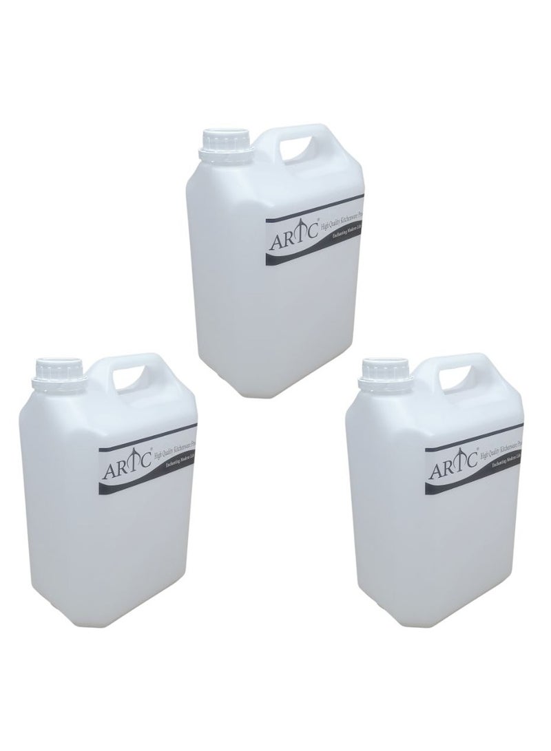 ARTC 3 Pieces Food Grade Plastic Jerry Can For Liquid And Chemical Material Storage 5L - Image 1