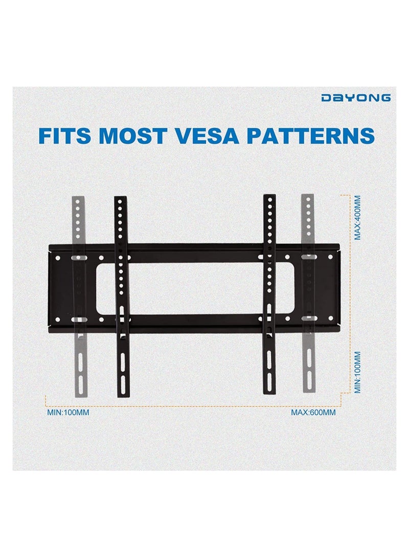 Fixed TV Wall Mount,TV Stand/Television Stands for Most 40-85 inch TVs,TV Mounting Bracket VESA 600X400mm Up to 50kg - Image 3
