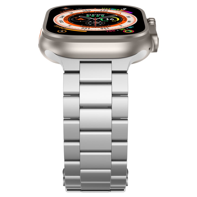 CHOiCE For Watch SE 2023 40mm Three Beads Titanium Alloy Metal Watch Band(Silver) - Image 2