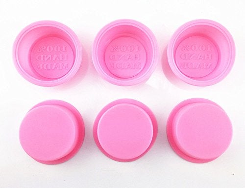 yueton 6pcs Mini Cute 100% Handmade Silicone DIY Soap Mold Craft Art Making Mould (Round) - Image 3