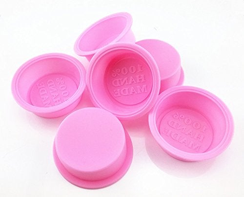 yueton 6pcs Mini Cute 100% Handmade Silicone DIY Soap Mold Craft Art Making Mould (Round) - Image 2