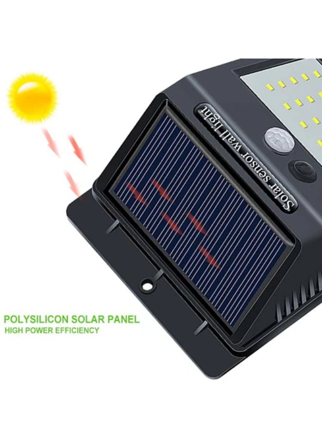 كروني مصباح حائط خارجي يعمل بالطاقة الشمسية من كروني مزود بمستشعر حركة - 400 لومن مقاوم للماء IP65 ضوء أمان للحديقة والممر والجراج - Image 2