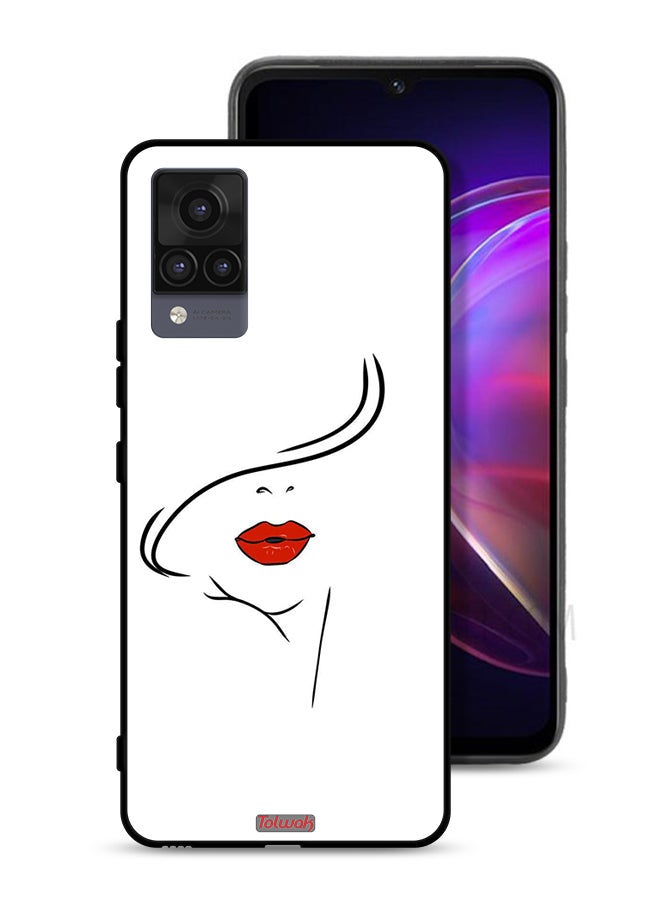 Tolwak Vivo V21 Protective Case Cover Girl Face Art - Image 1