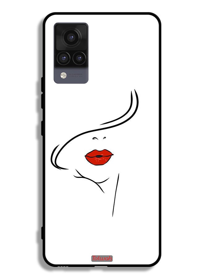 Tolwak Vivo V21 Protective Case Cover Girl Face Art - Image 2