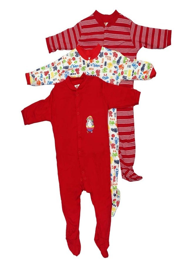 Mini Berry Cotton Baby's Rompers for Girls and Boys in Red - Image 1