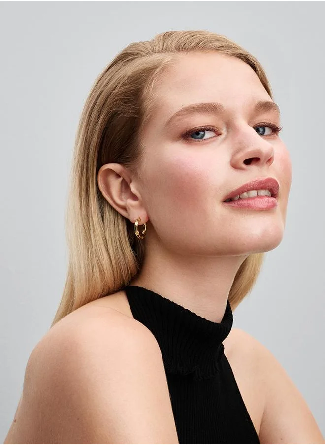 باندورا Twisted Hoop Earrings
