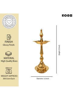 ® Brass Diya For Pooja Kerala Diya Diyas Diya Lamp For Puja Diwali Diyas, Traditional Samai Lamp Kutthu Vilakku Panchmahal Deepam - Indian Diwali Gifts [ 10 Inch, Set Of 1 ] - pzsku/Z0758A42E1296E044C288Z/45/_/1735214568/76d2203a-790c-41c6-8bae-ed81748f77d2