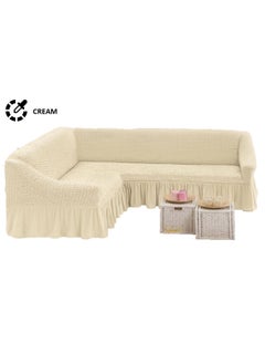 EVORY HOME Sofa Cover L  Shape Super Stretchable Anti-Wrinkle Slip Flexible Resistant 5.5 Meter 
