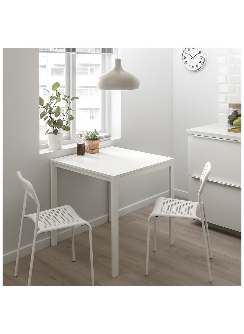 Dining Table+2 Chairs - Table and 2 Chairs White for Kitchen, Dining Room, Restaurants, 75 cm - pzsku/Z0758CB31375114C05F0FZ/45/_/1737652988/6dfae8a9-41fb-4e79-8b00-3c16a5f9a058