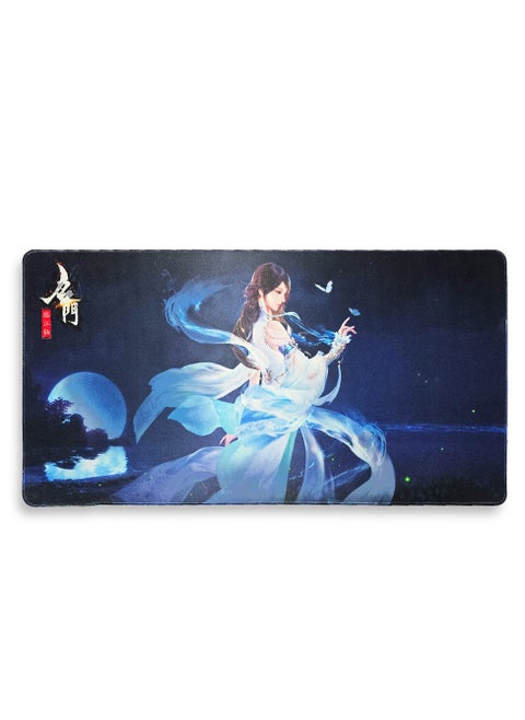 Large Japanese Anime Mouse Pad, (80cm x 40cm x 3mm), HD Print Pattern Desk Mat, Extended Mouse Pad and Keyboard Mouse Pads, Waterproof Cloth Surface Mouse Pads for Office, Anti-Slip Rubber Base