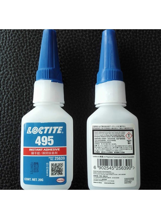 Loctite لاصق لوكتايت 495 سوبر بوندر 442-49550 1 أونصة لاصق فوري، لون شفاف - Image 2