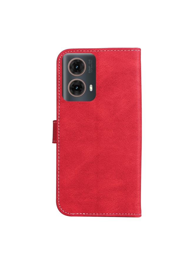 S-TOP Case For Motorola Moto G85 Three Color Splicing Leather Phone Case - Image 3