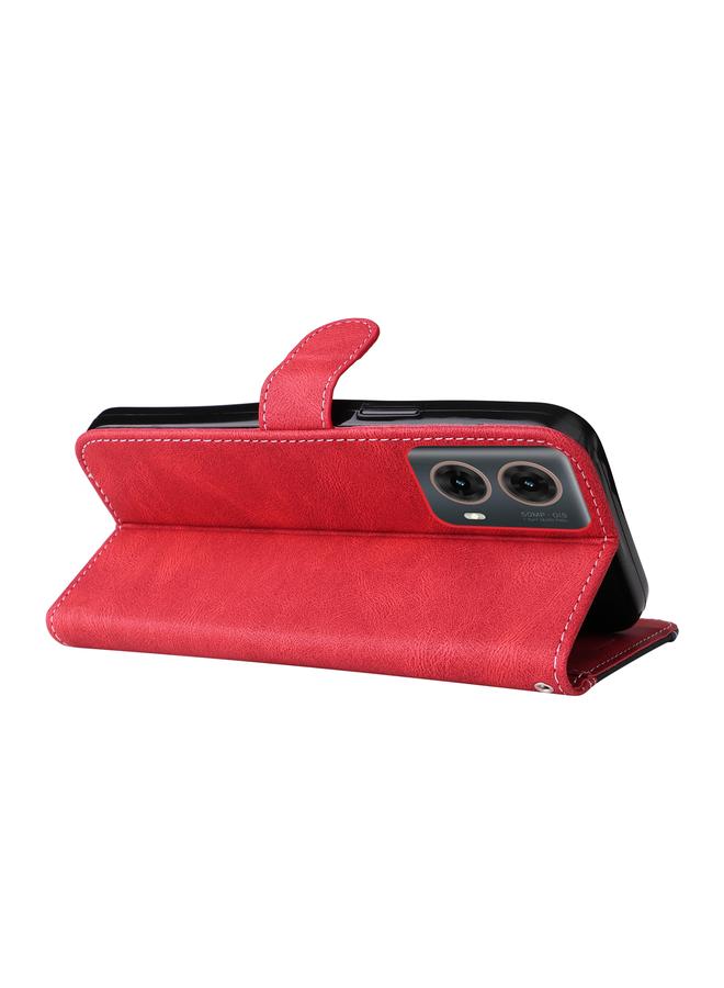 S-TOP Case For Motorola Moto G85 Three Color Splicing Leather Phone Case - Image 5