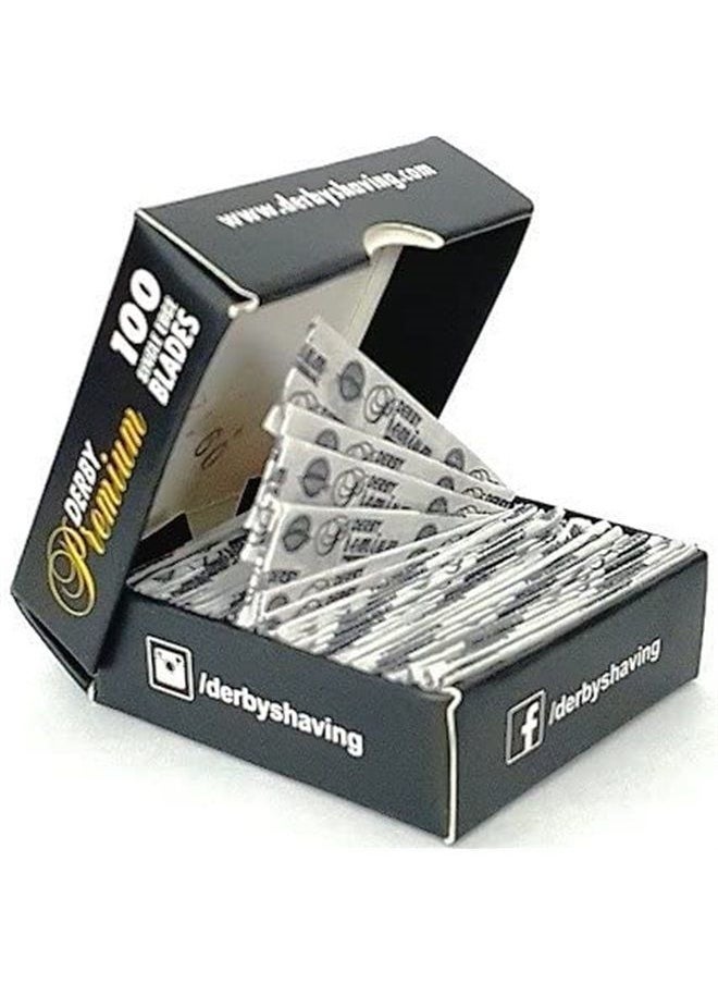 the shave factory - The Shave Factory Straight Edge Razor Kit - Straight Edge Razor with Single Edge Razor, Straight Razor, Straight Razors for Men (Steel Razor / 300 Derby Premium Single Edge Razor Blades) - Image 1