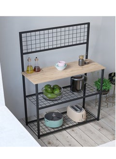 AGD Coffee table with 3 surfaces and a grid to hang cups, organize and arrange your needs  - Image 3