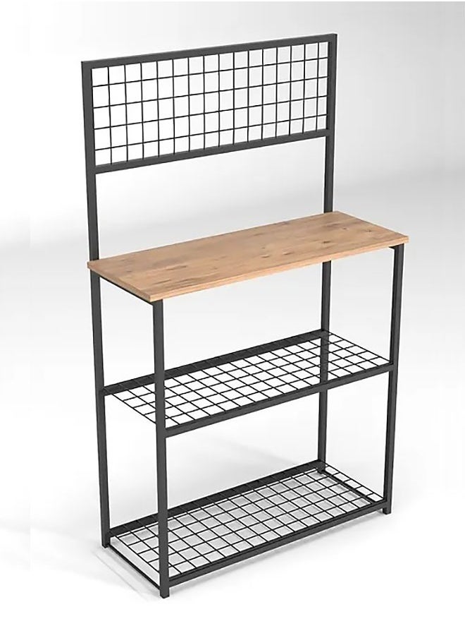 AGD - Coffee table with 3 surfaces and a grid to hang cups, organize and arrange your needs - Image 1