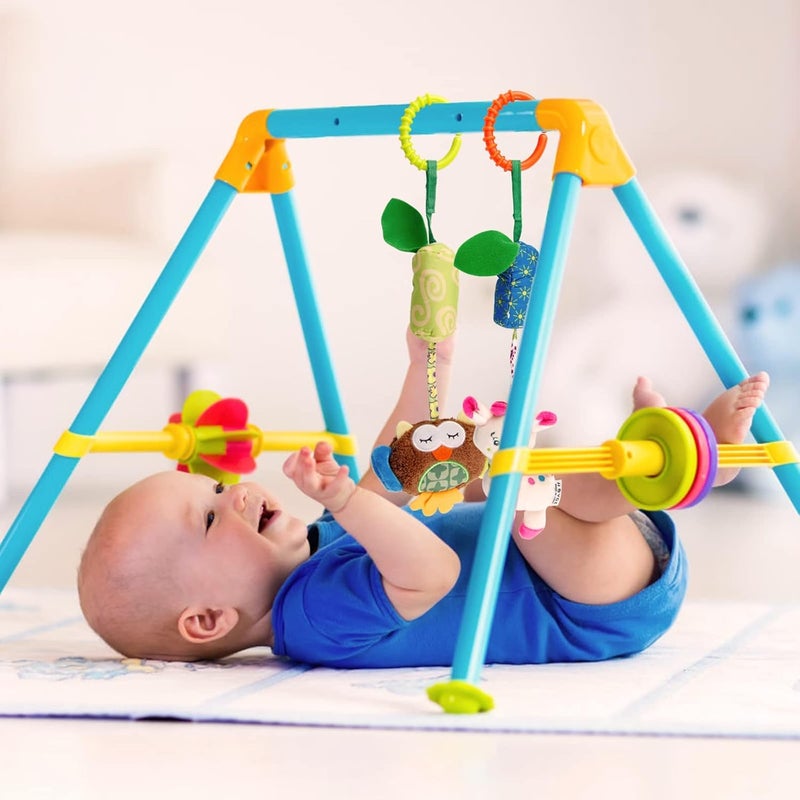 MAKINGTEC Baby Soft Hanging Rattle,Car Seat Hanging Bell Adorable Animal Infant Play Music Crib Toy Carseat Rattles Educational Toysfor Babies Boys and Girls 3 6 9 to 12 Months(4 Pack) - Image 2