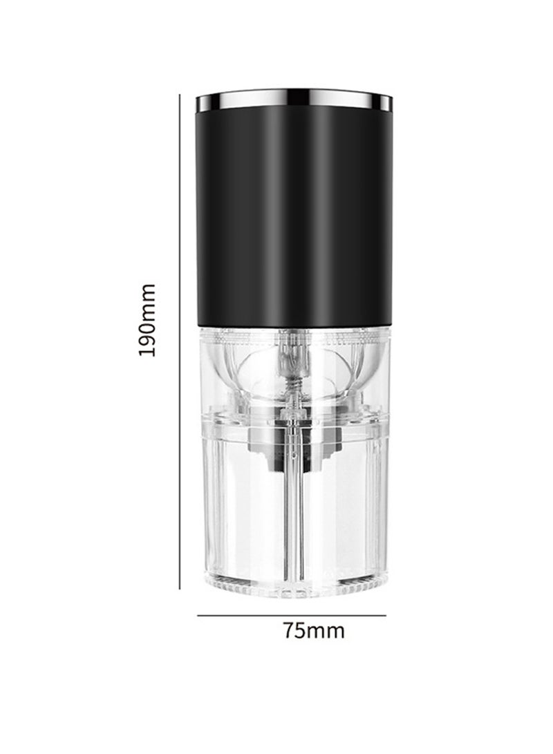 Allieuka Handheld Coffee Machine, Portable Electric Coffee Grinder – One-Touch Compact Grinder with Durable Ceramic Burr, Type-C Rechargeable, Magnetic Detachable Cup Design, Low-Heat Grinding for Fresh Flavor – Perfect for Travel, Office, Home, Coffee Lovers, Comes with Mini Coffee Spoon, Manual Hand Crank Kit & Cleaning Brush (Black) - Image 2
