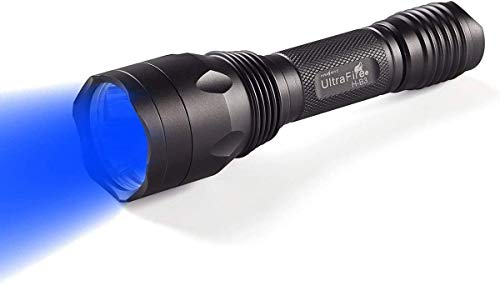 ULTRAFIRE Blue Light Flashlight Hunting Torch 256 Yard 470 nm Wavelength Professional Blue Beam LED Flashlight for Fishing Hunting Night Vision, H-B3 (Battery Not Include) - Image 1