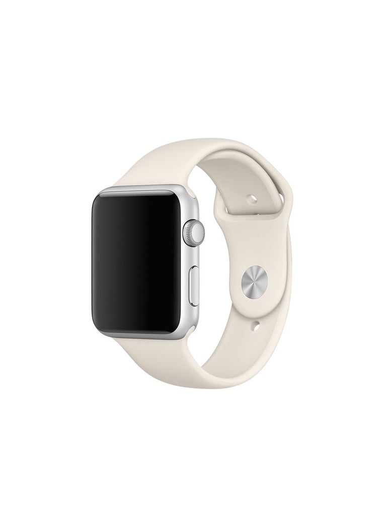 HEXABEX - Apple Watch band Compatible with 42mm(Series 10)/41mm/40mm/38mm Silicone Strap for Apple Watch All Series Antique White - Image 1