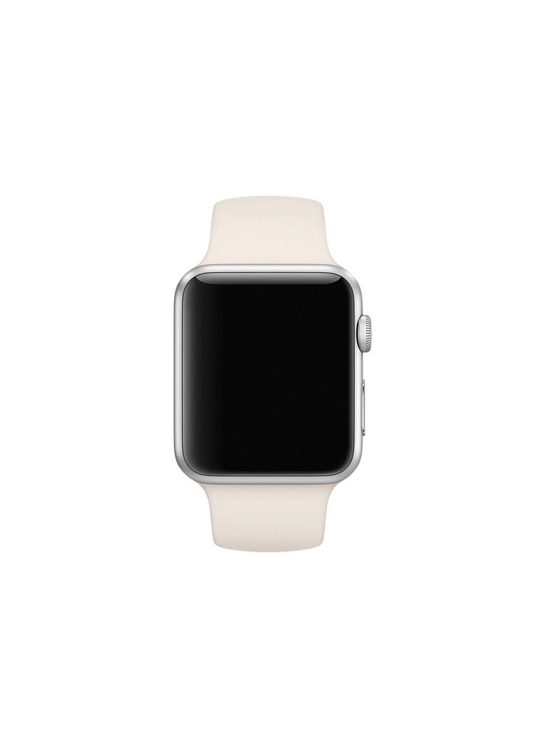 HEXABEX - Apple Watch band Compatible with 42mm(Series 10)/41mm/40mm/38mm Silicone Strap for Apple Watch All Series Antique White - Image 1
