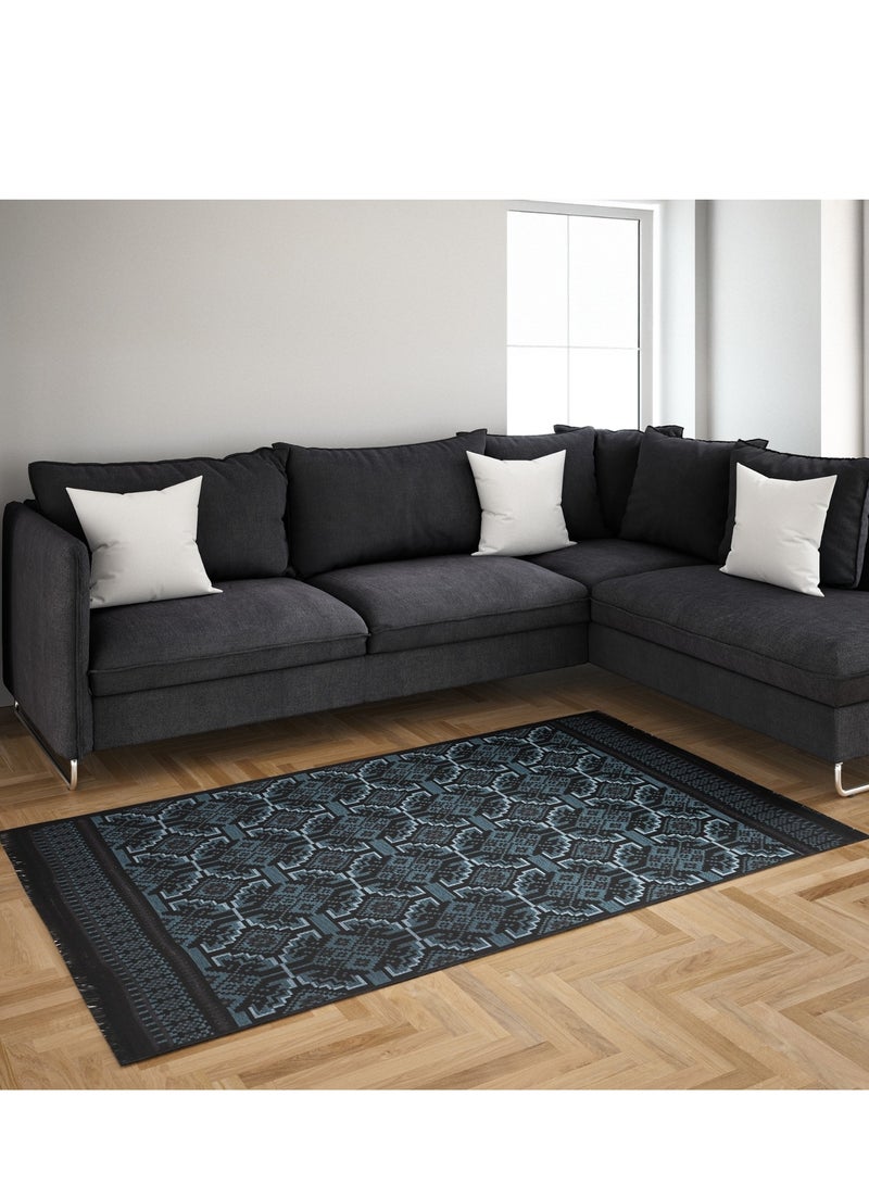 BiggHome Area Rug 80x150cm, Made in Turkey, Indoor Area Rug, Carpet for Home, Machine Washable, Durable, Ethnic-Inspired Pattern for Living Room - SA25AT  - Image 1