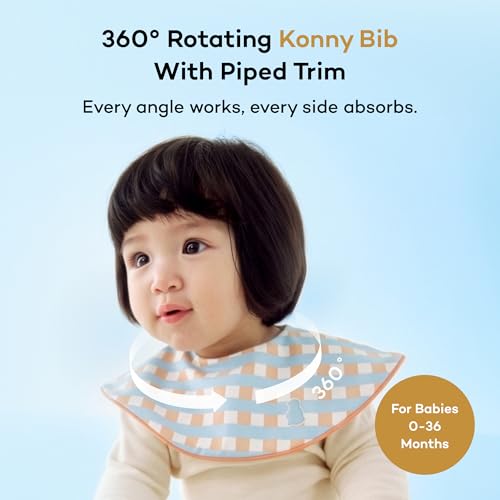 Konny Baby Bibs 360 Rotate Super Absorbent QuickDry 357Pack Teething Drooling Boys Girls Baby Essentials - Image 3